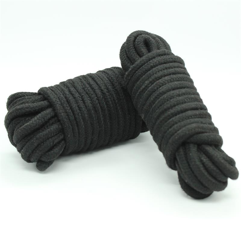 Cuerda Bondage de Algodón 10 Metros Negro - Imagen 3