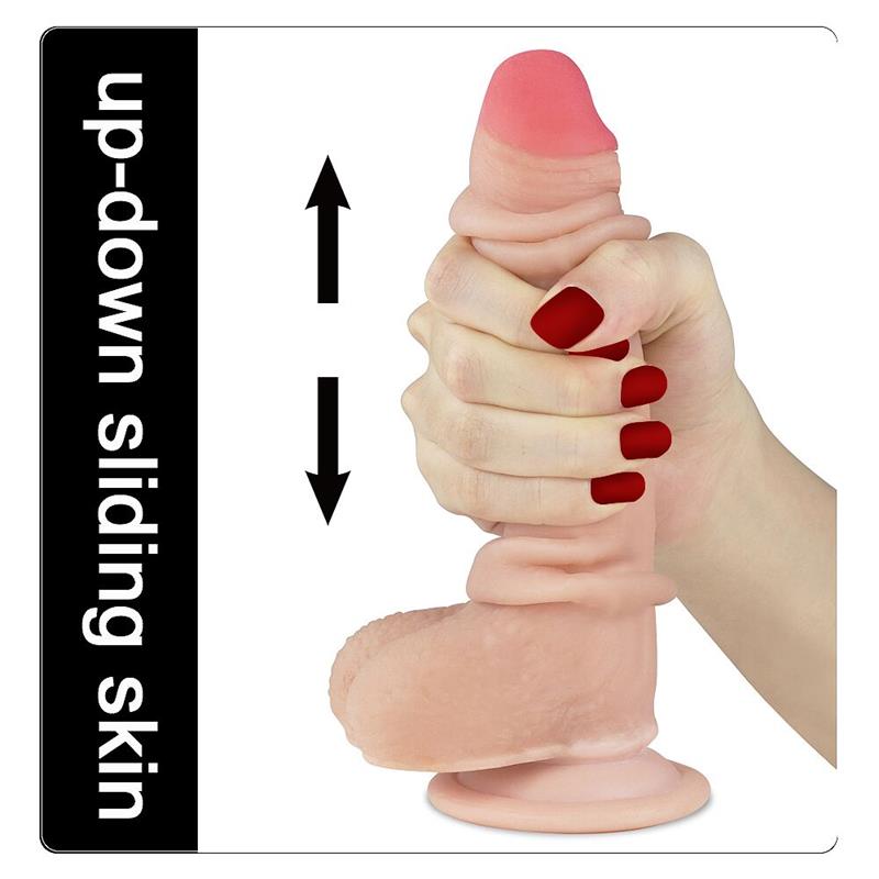 Dildo con Piel Retractil 7 Natural - Imagen 6