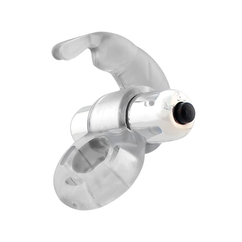 Horizon Anillo Vibrador con Conejito Transparente - Imagen 4