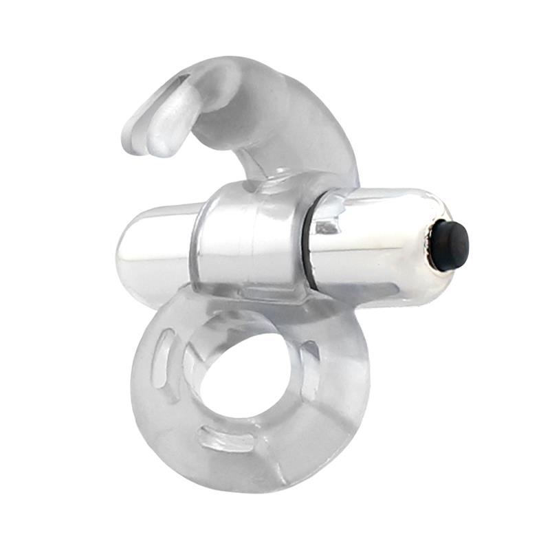 Horizon Anillo Vibrador con Conejito Transparente - Imagen 5