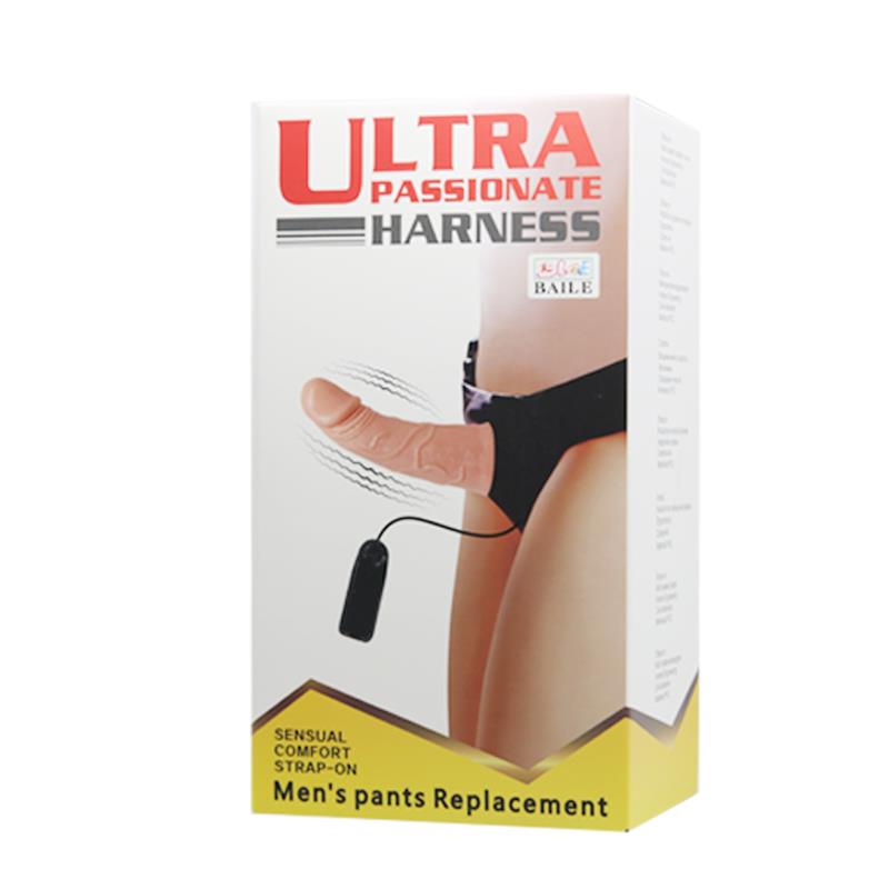 Baile Arnés con Dildo Vibrador Natural 15 cm - Imagen 5