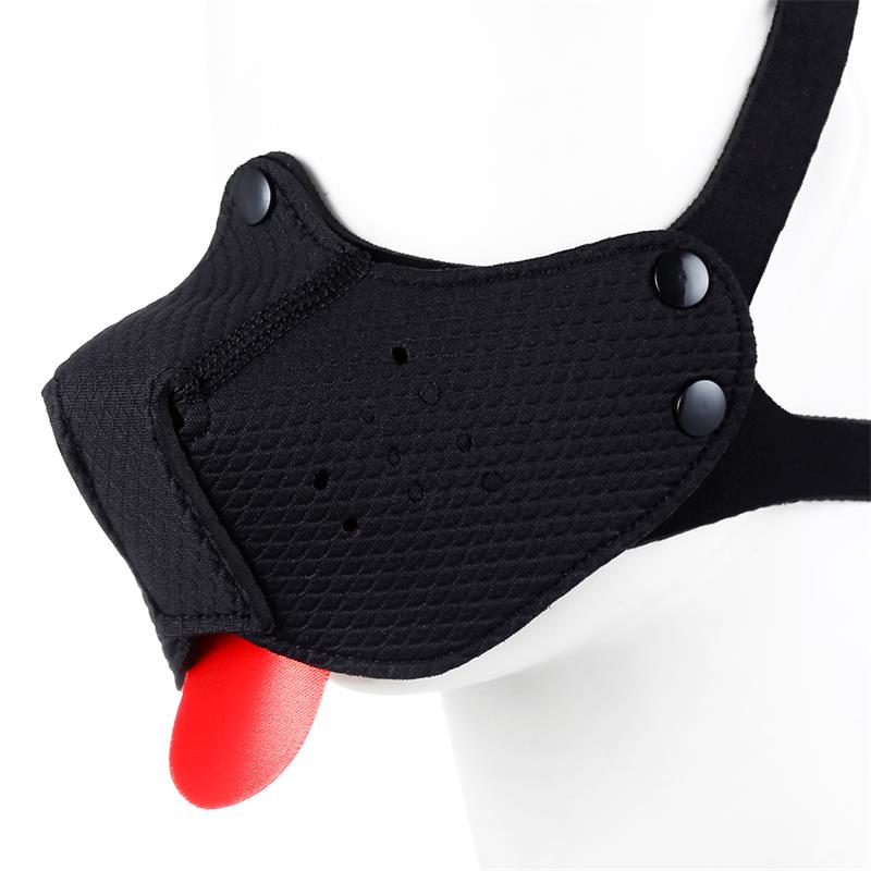 Bozal de Perro de Neopreno Desmontable Ajustable Negro - Imagen 4