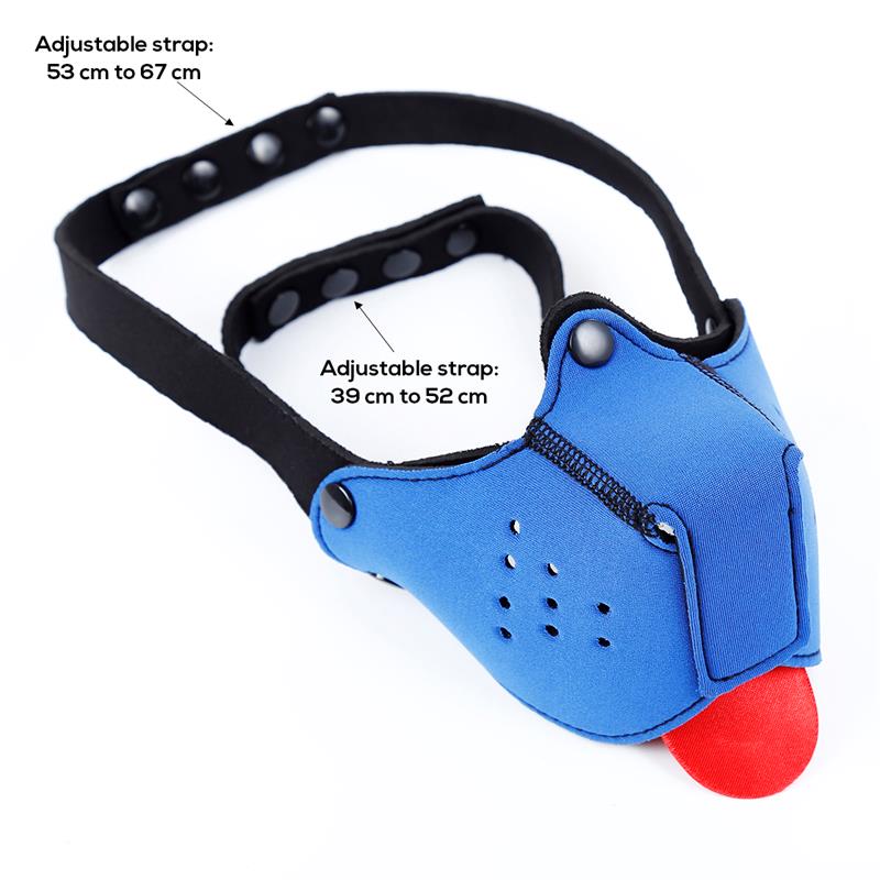 Bozal de Perro de Neopreno Desmontable y Ajustable Azul - Imagen 4