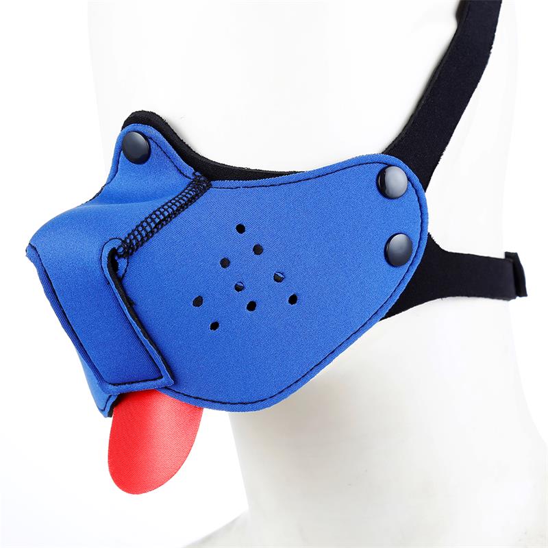 Bozal de Perro de Neopreno Desmontable y Ajustable Azul - Imagen 6