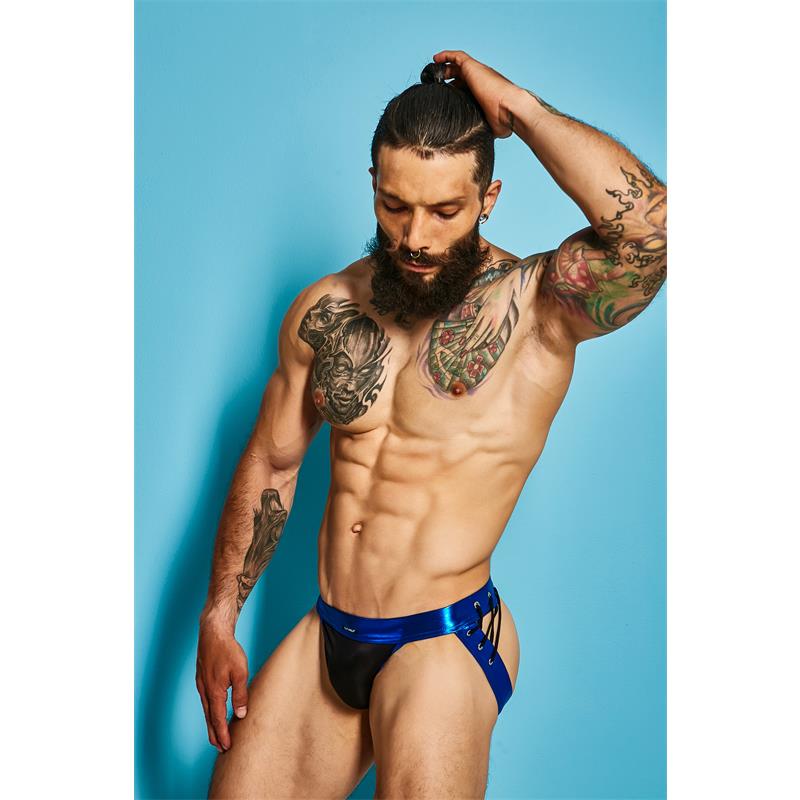 C4M14 Suspensorio Desire Leatherette Azul - Imagen 4