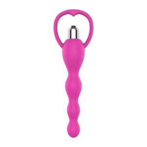 Cadena Anal con Vibración Rosa