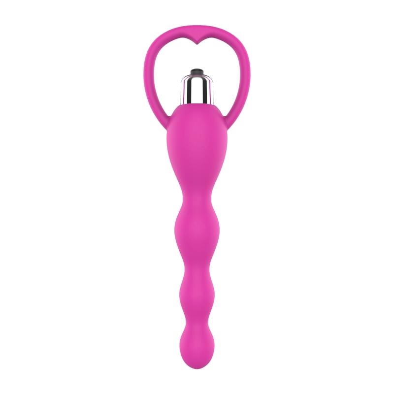 Cadena Anal con Vibración Rosa