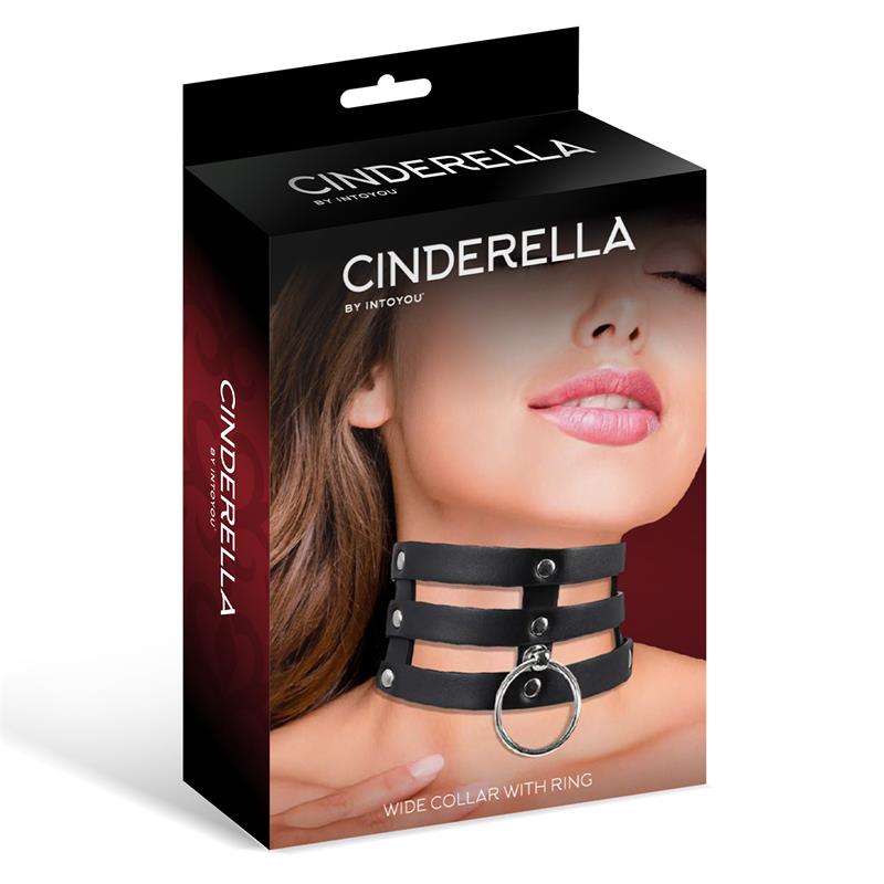 Collar Ancho con Aro Cuero Vegano Talla Única - Imagen 3