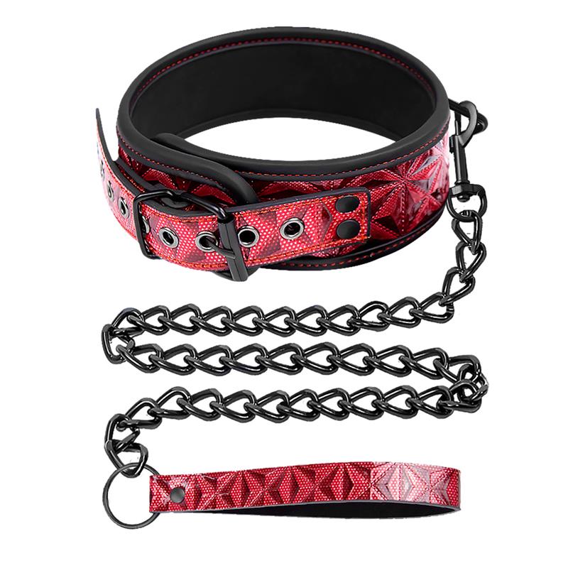 Collar con Correa Ajustable Diamond Cuero Vegano - Imagen 3