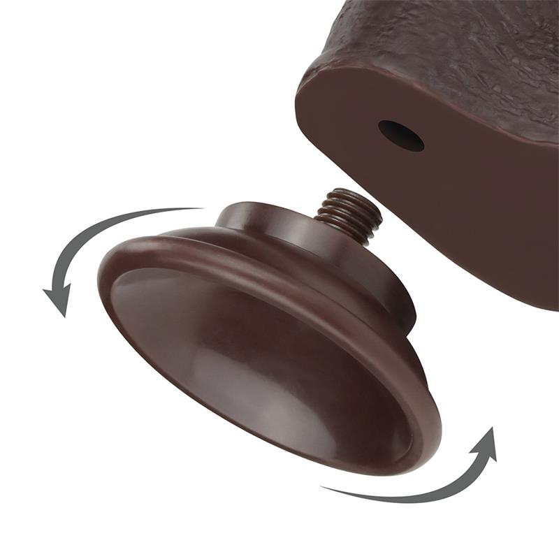 Dildo con Piel Retractil 7 Negro - Imagen 3