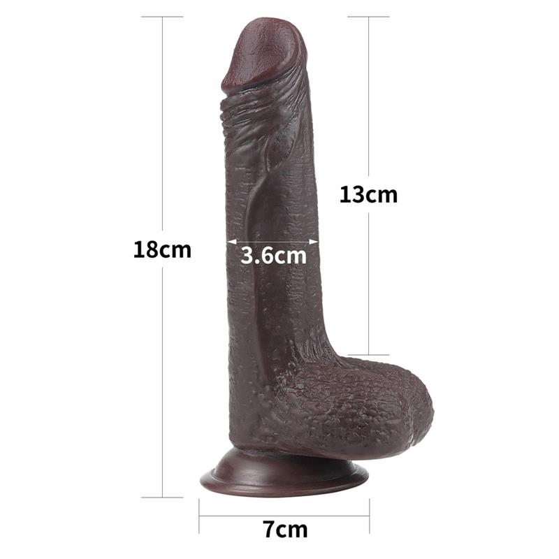 Dildo con Piel Retractil 7 Negro - Imagen 4
