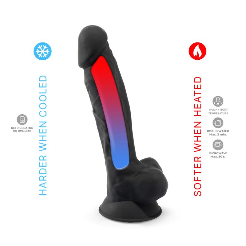 Dildo Dual Density Mod. 1 - 8 Negro - Imagen 3