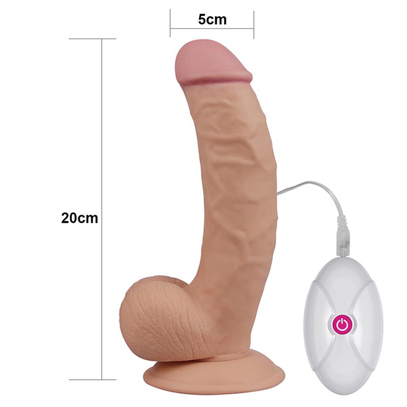 Dildo The Ultra Soft Dude con Vibración 7.5 Natural - Imagen 9