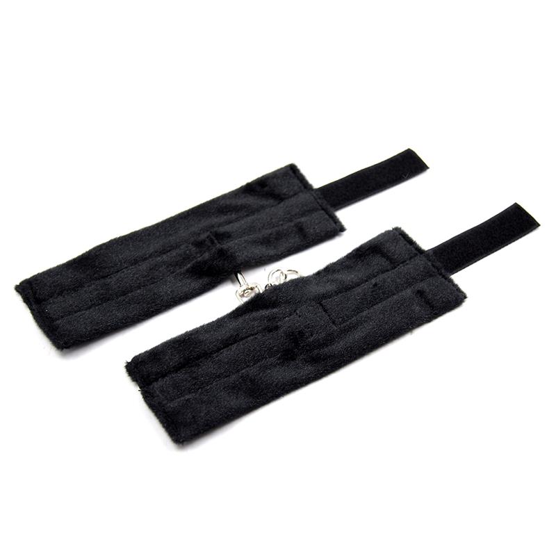 Esposas de Tela con Velcro para Muñecas con Pelo Largo Negro - Imagen 4