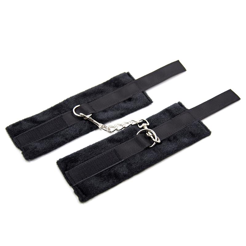 Esposas de Tela con Velcro para Muñecas con Pelo Largo Negro - Imagen 6