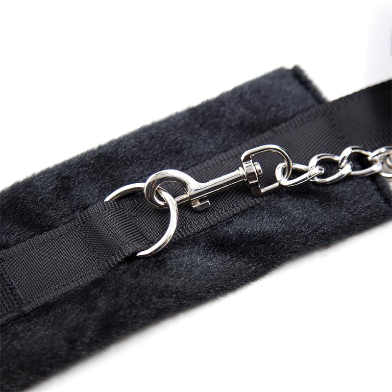 Esposas de Tela con Velcro para Muñecas con Pelo Largo Negro - Imagen 8