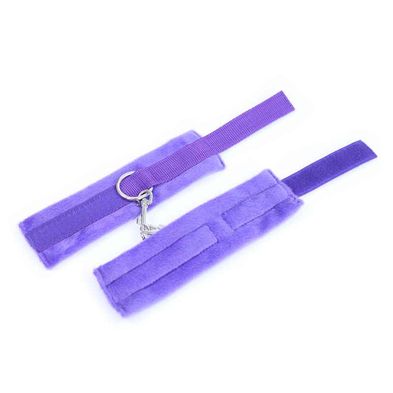 Esposas de Tela con Velcro para Muñecas con Pelo Largo Púpura - Imagen 5