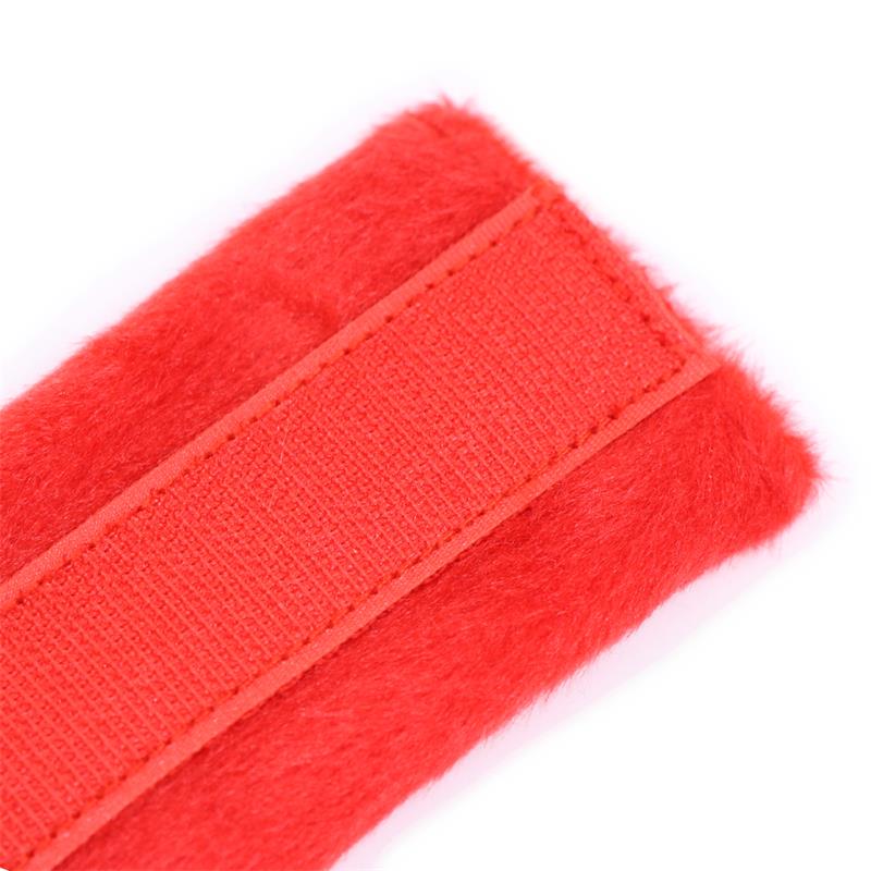 Esposas de Tela con Velcro para Muñecas con Pelo Largo Rojo - Imagen 4