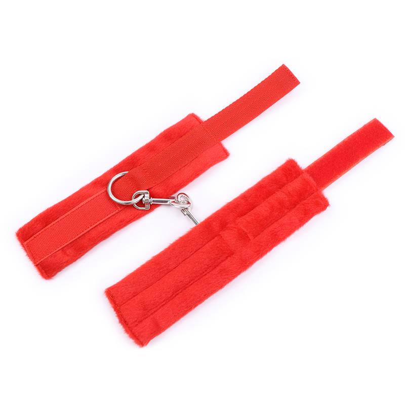 Esposas de Tela con Velcro para Muñecas con Pelo Largo Rojo - Imagen 6