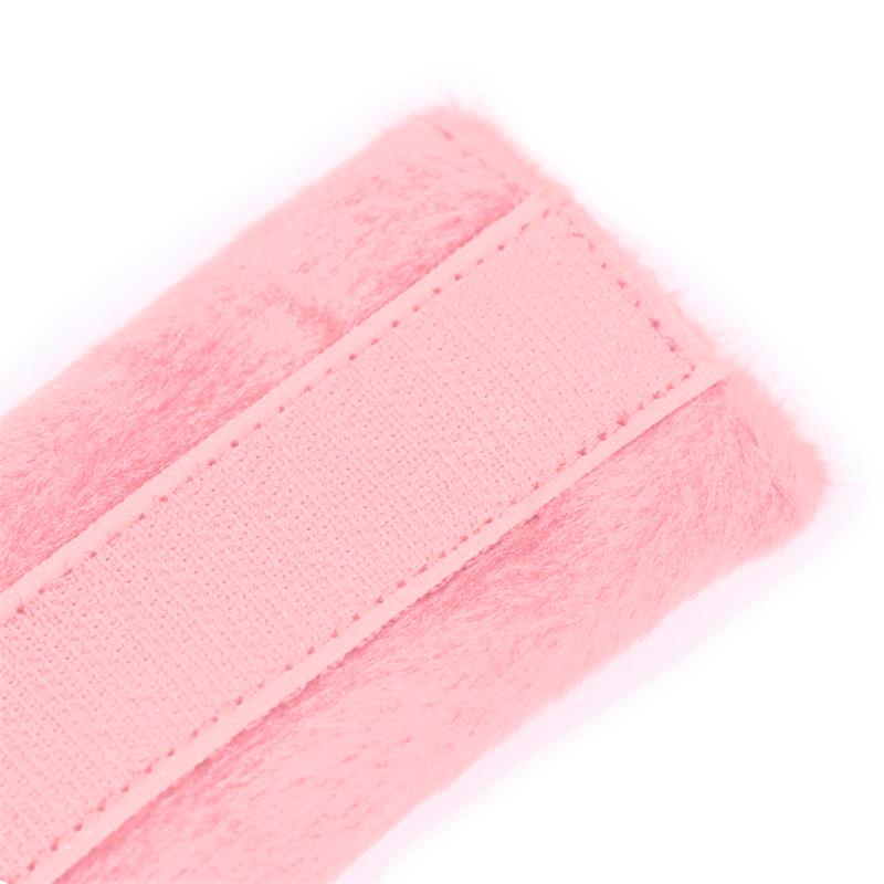 Esposas de Tela con Velcro para Muñecas con Pelo Largo Rosa - Imagen 4