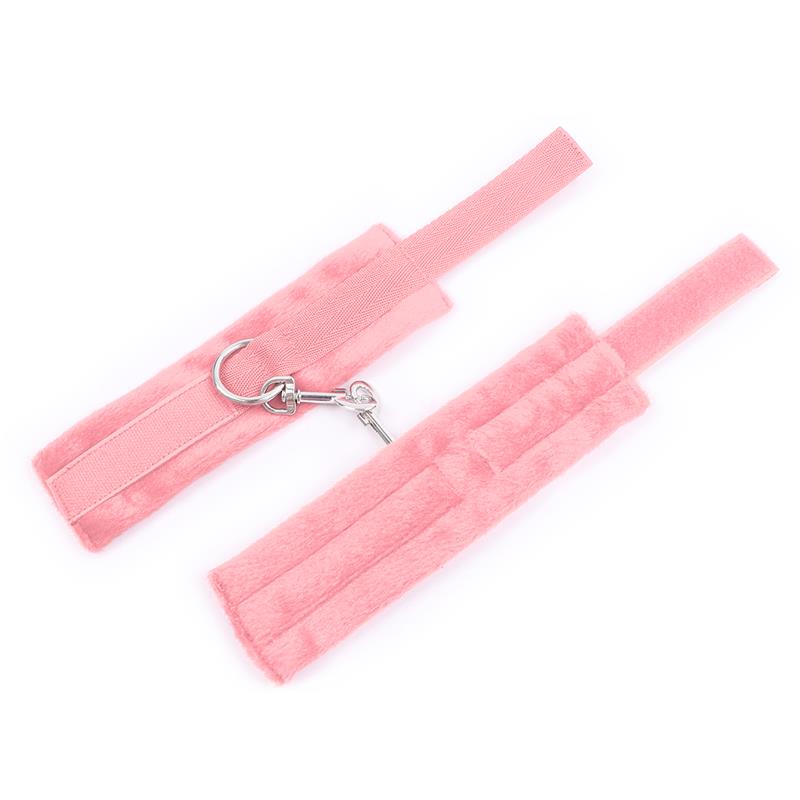 Esposas de Tela con Velcro para Muñecas con Pelo Largo Rosa - Imagen 7