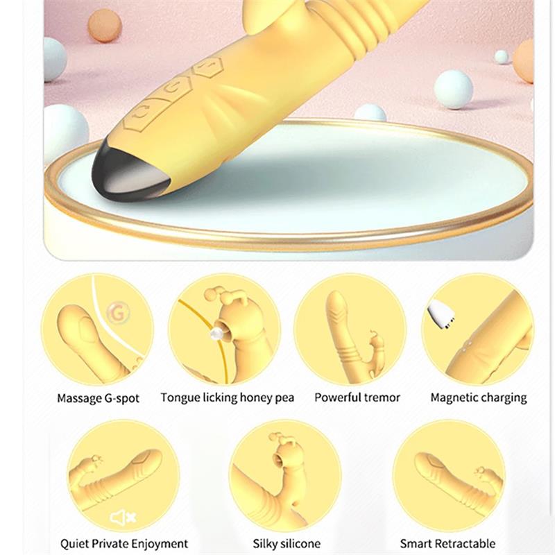 Honeybee Vibrador con Thrusting y Pulsación - Imagen 6