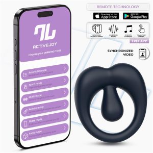 Kenny Anillo Vibrador con Estimulador de Clítoris y APP Azul Noche