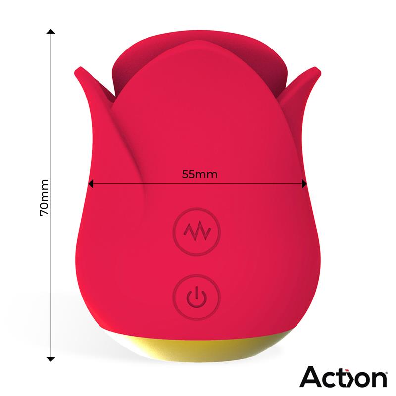 Meryl Estimulador Vibrador de Rosa con Lengua 2 Motores - Imagen 5