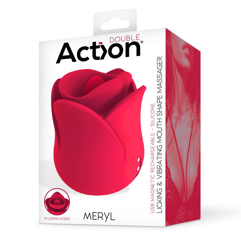Meryl Estimulador Vibrador de Rosa con Lengua 2 Motores - Imagen 8