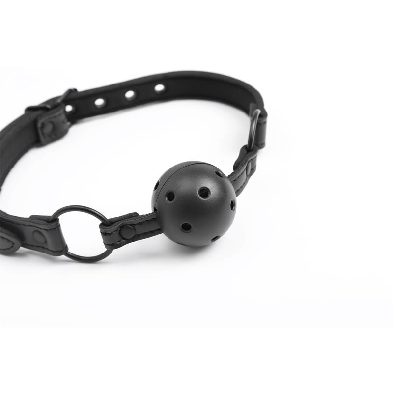Mordaza Ajustable de Bola Traspirable Cuero Vegano - Imagen 7