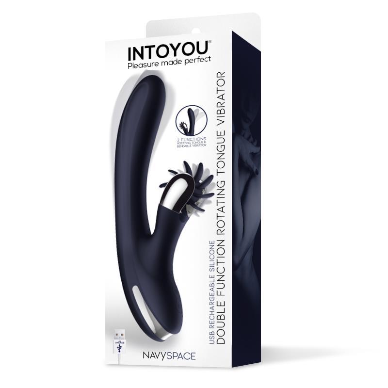 Navyspace Vibrador con Lenguas Rotadoras Azul - Imagen 6