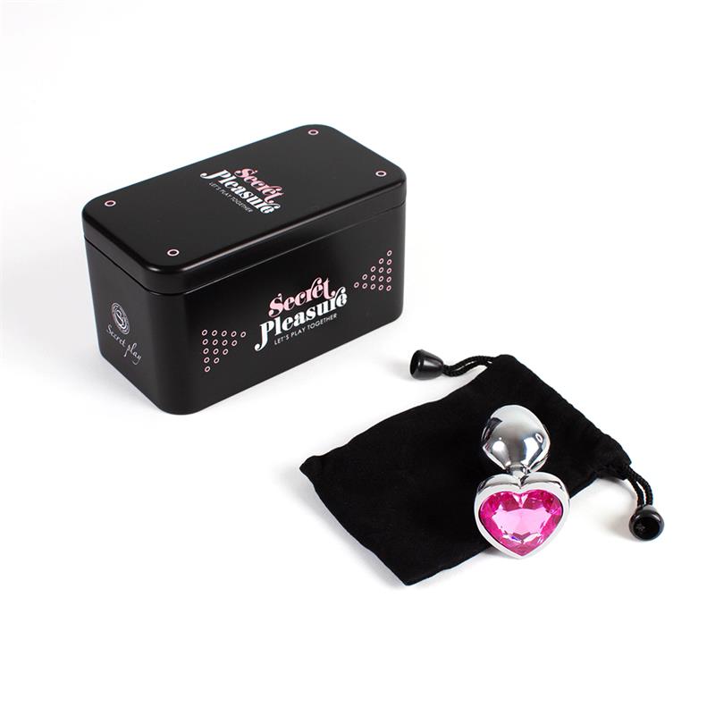 Plug Anal de Metal Corazón Fuchsia Talla S - Imagen 4
