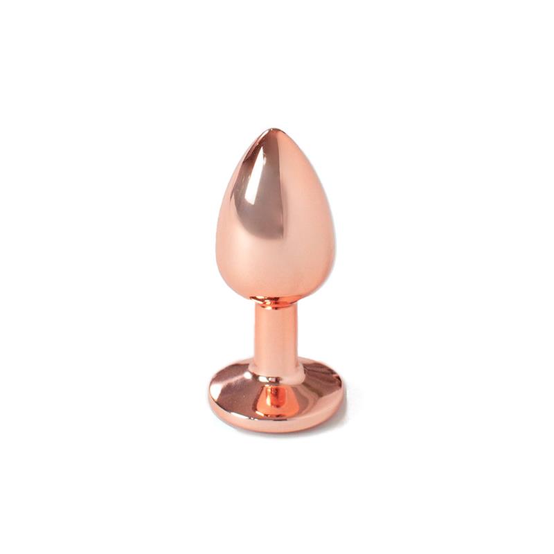 Plug Anal de Metal Rose Gold Talla S - Imagen 3
