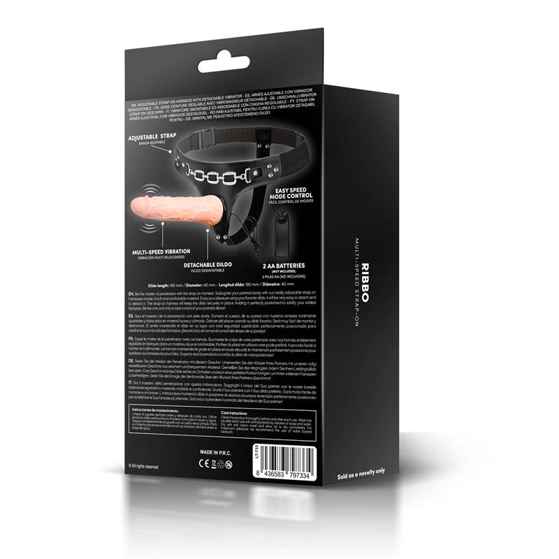Ribbo Arnés con Dildo Realista con Vibración y Control Remoto - Imagen 6