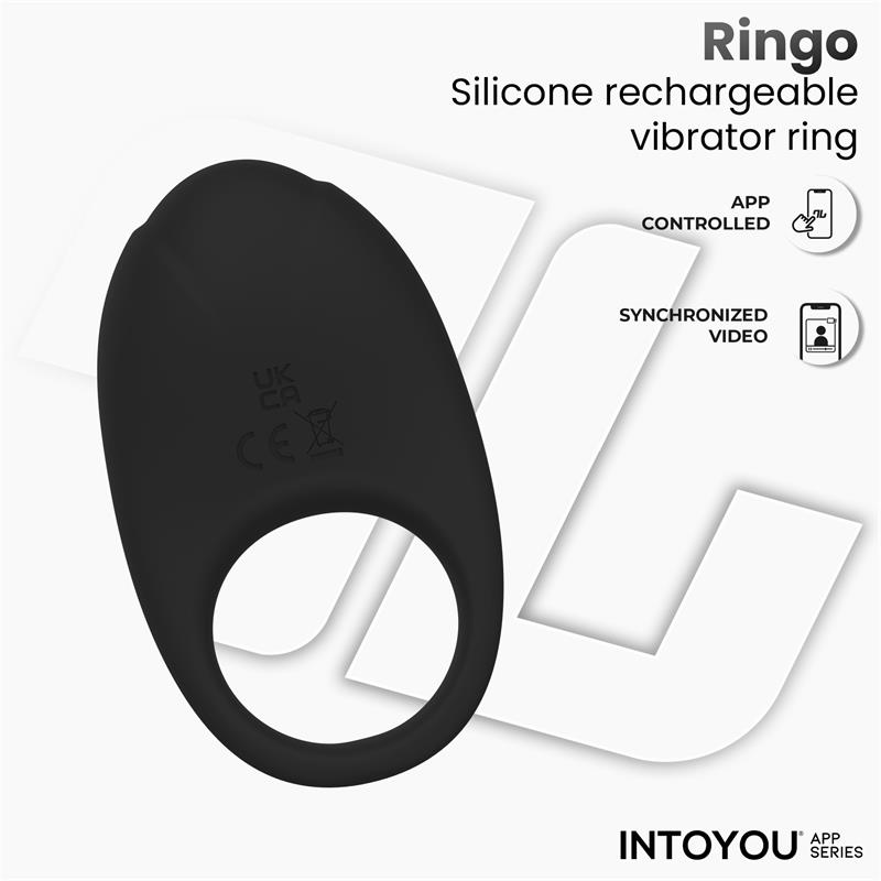 Ringo Anillo Vibrador con APP Unibody Negro - Imagen 13