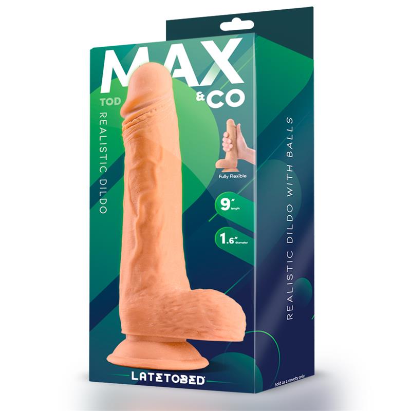 Tod Dildo Realista con Testículos 9 Natural - Imagen 5