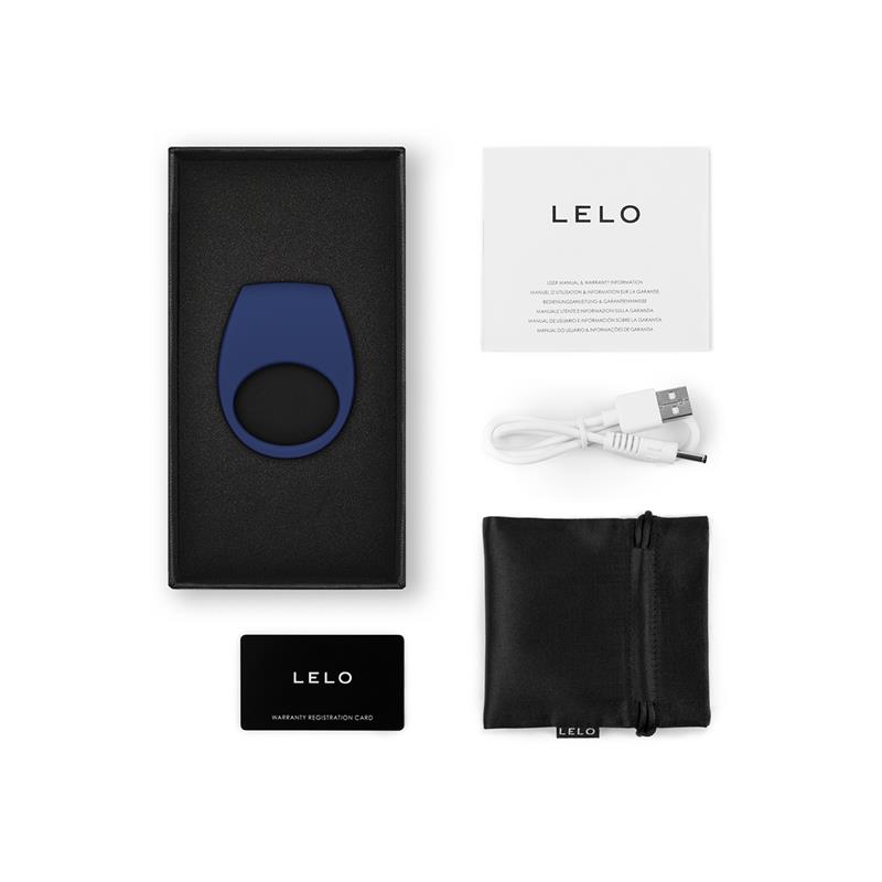 Tor 3 Anillo para Parejas con Lelo APP Base Blue - Imagen 4