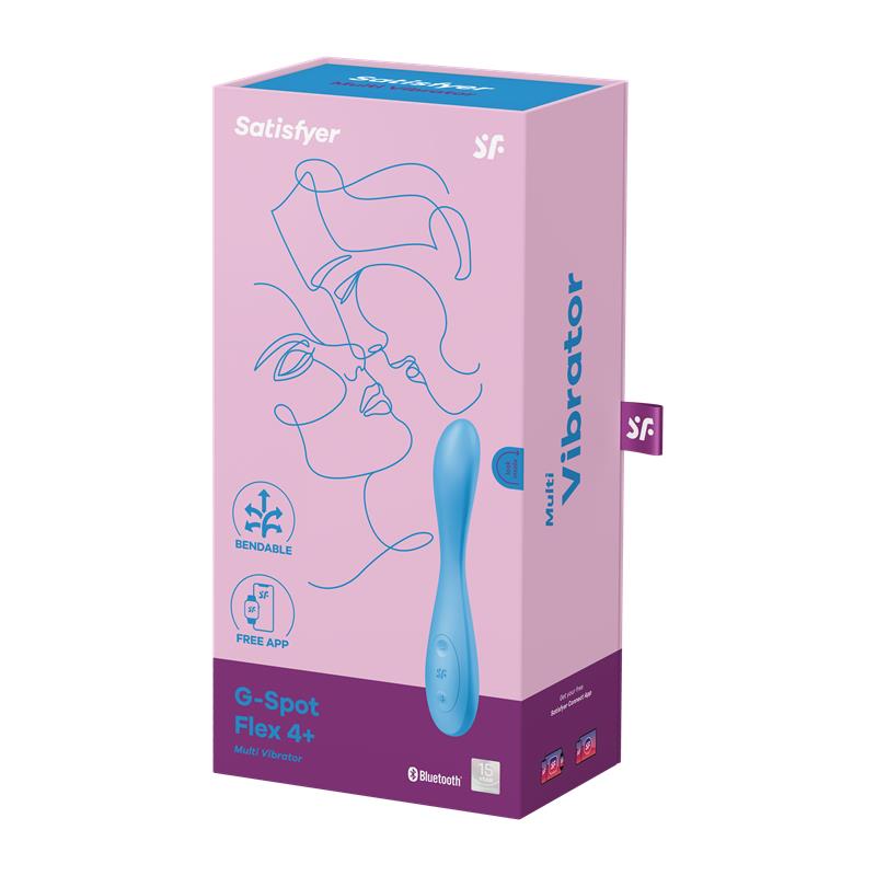 Vibrador G-Spot Flex 4 con APP Satisfyer Connect Azul - Imagen 4