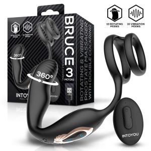 Bruce Masajeador Prostático 360º y Doble Anillo con Vibración