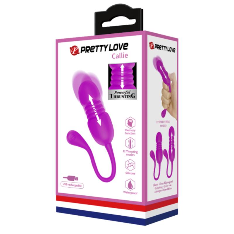 Callie Huevo Vibrador con Movimiento Thursting - Imagen 5