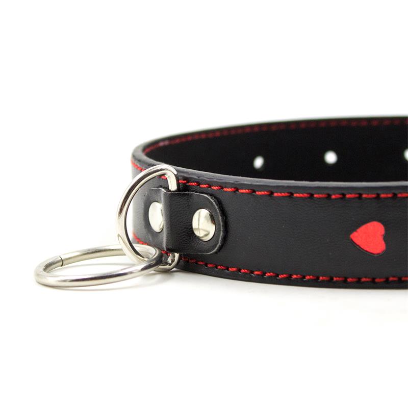 Collar con Cadena de Metal Negro/Rojo - Imagen 3