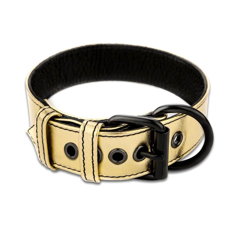 Collar con Correa Bondage Dorado - Imagen 6