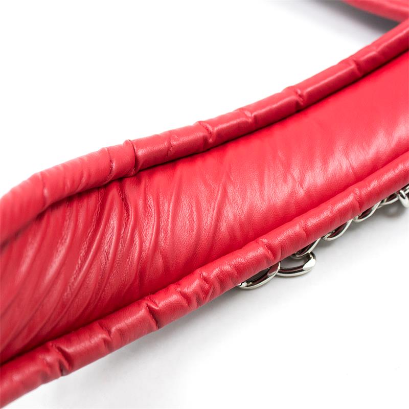 Collar con Correa de Metal e Interior Acolchado Negro/Rojo - Imagen 3