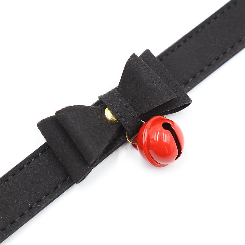 Collar con Lazo y Cascabel 44 cm Negro/Rojo - Imagen 3