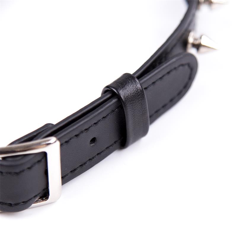 Collar con Pinchos Ajustable 43 cm Negro - Imagen 3