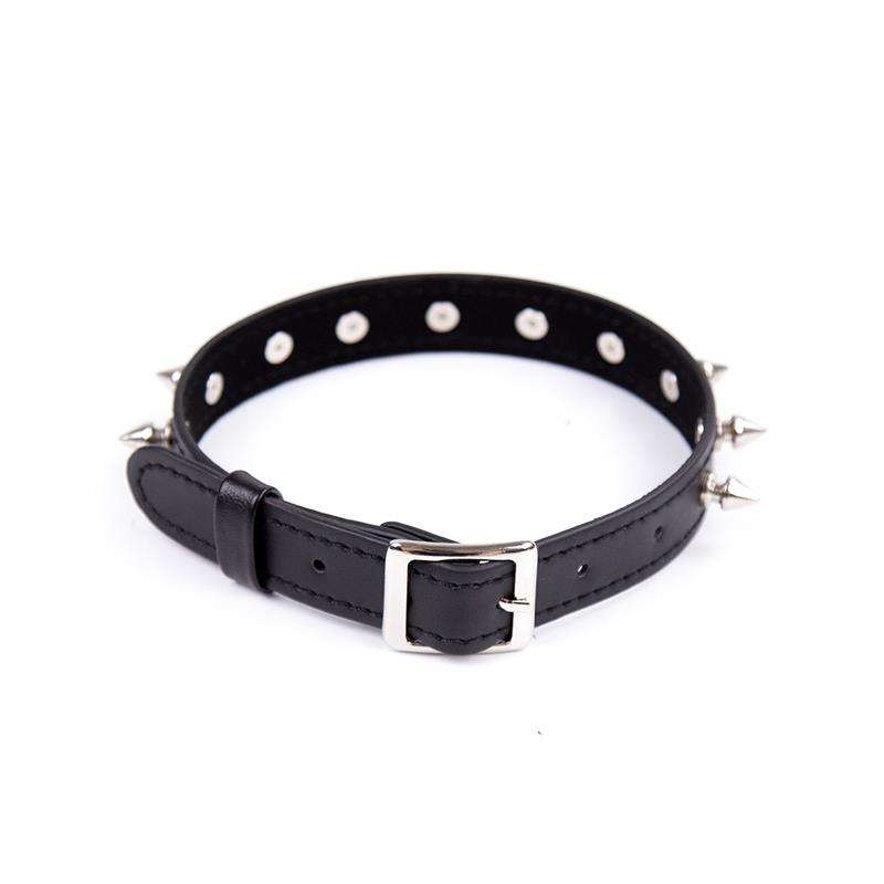 Collar con Pinchos Ajustable 43 cm Negro - Imagen 4