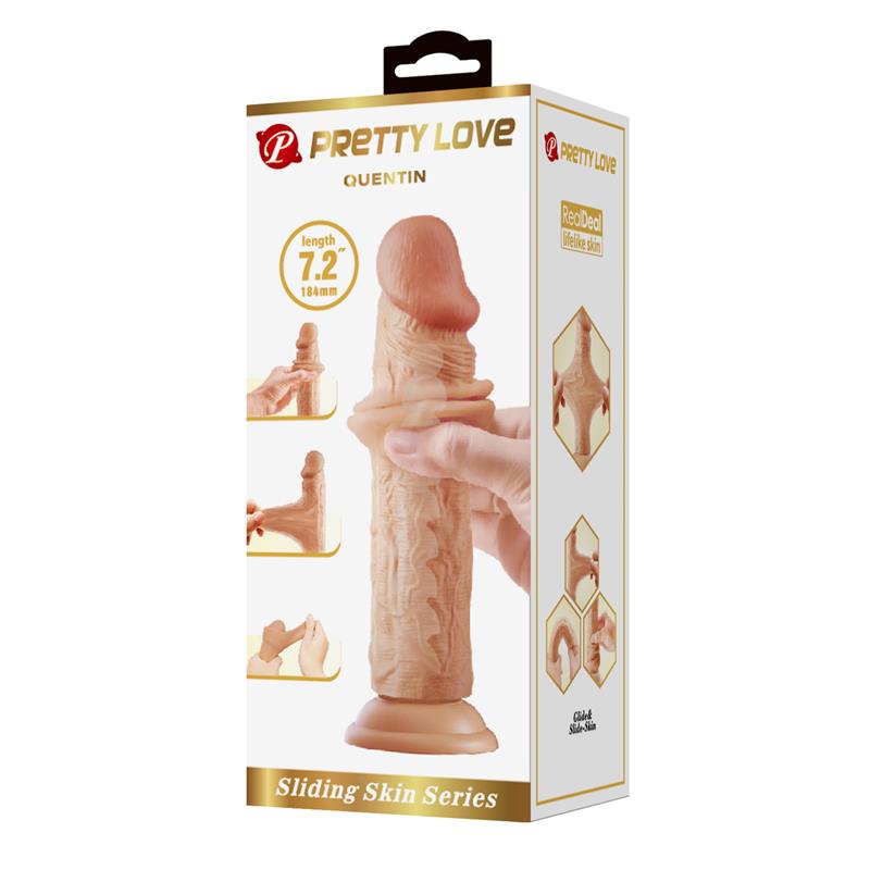 Dildo con Piel Deslizante Retractil 18.4 cm - Imagen 3