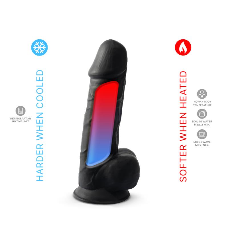 Dildo Dual Density Mod. 1 - 8.5 Negro - Imagen 4