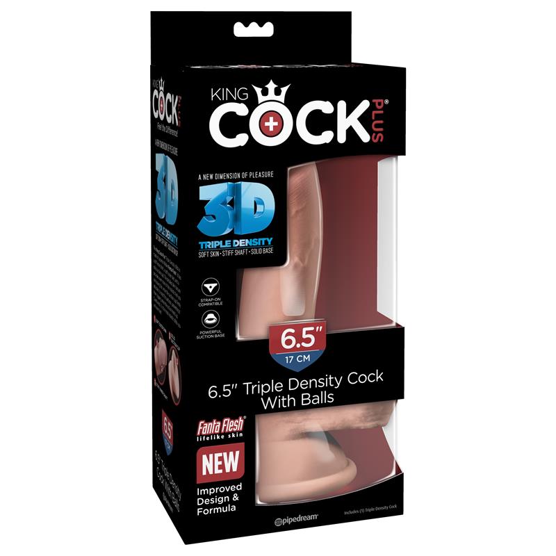 Dildo Triple Densidad con Testículos 6.5 - Imagen 3