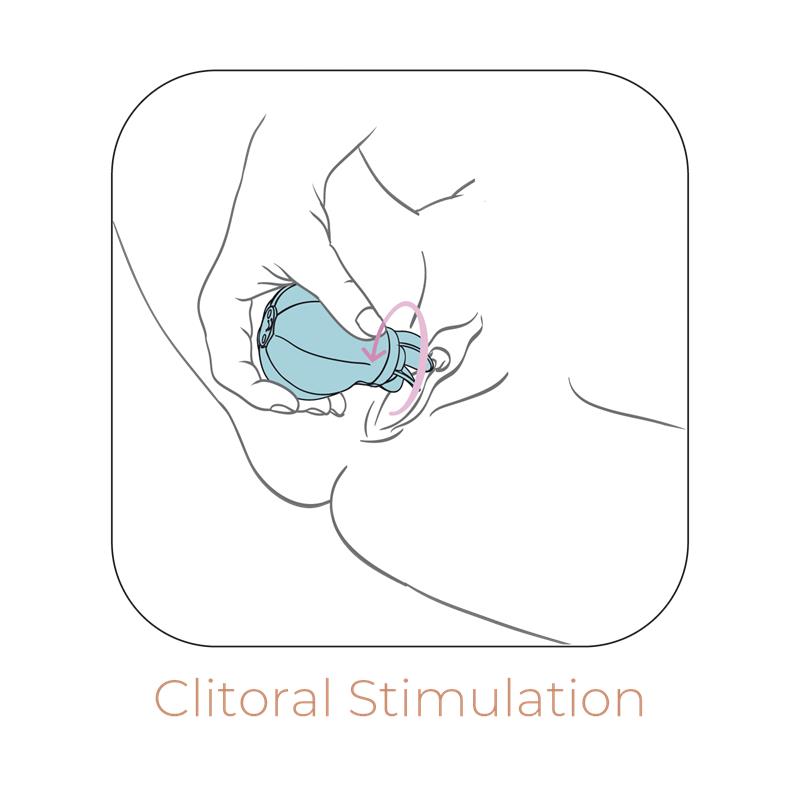 Estimulador Caress Vibración y Rotación Light blue - Imagen 3
